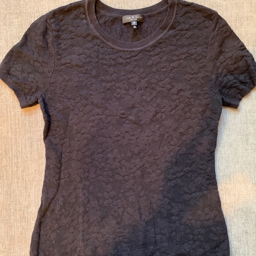 Sandro black knit t shirt